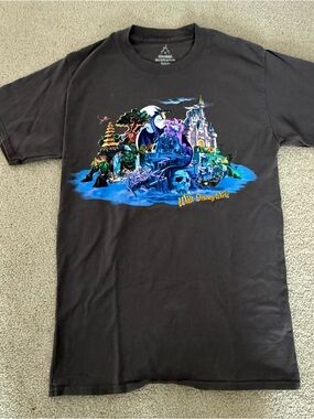 Disney unisex Black Graphic T-Shirt, 2000s